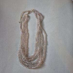 Chic Multi-Strand Crystal Necklace